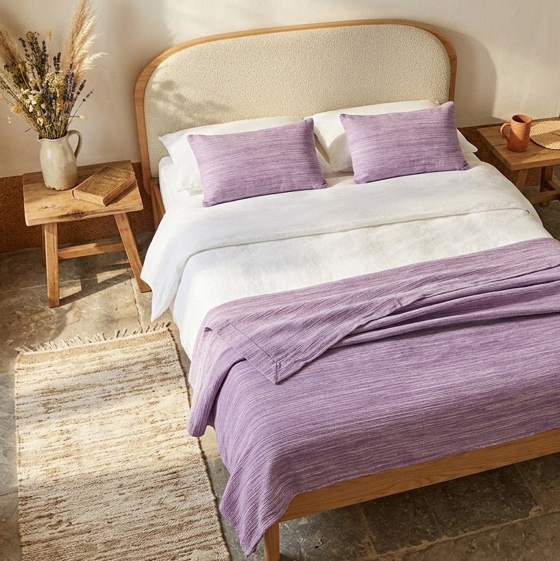 Colcha para Cama Mesclada Violeta e Branco 250x270 SUKI - Image 5