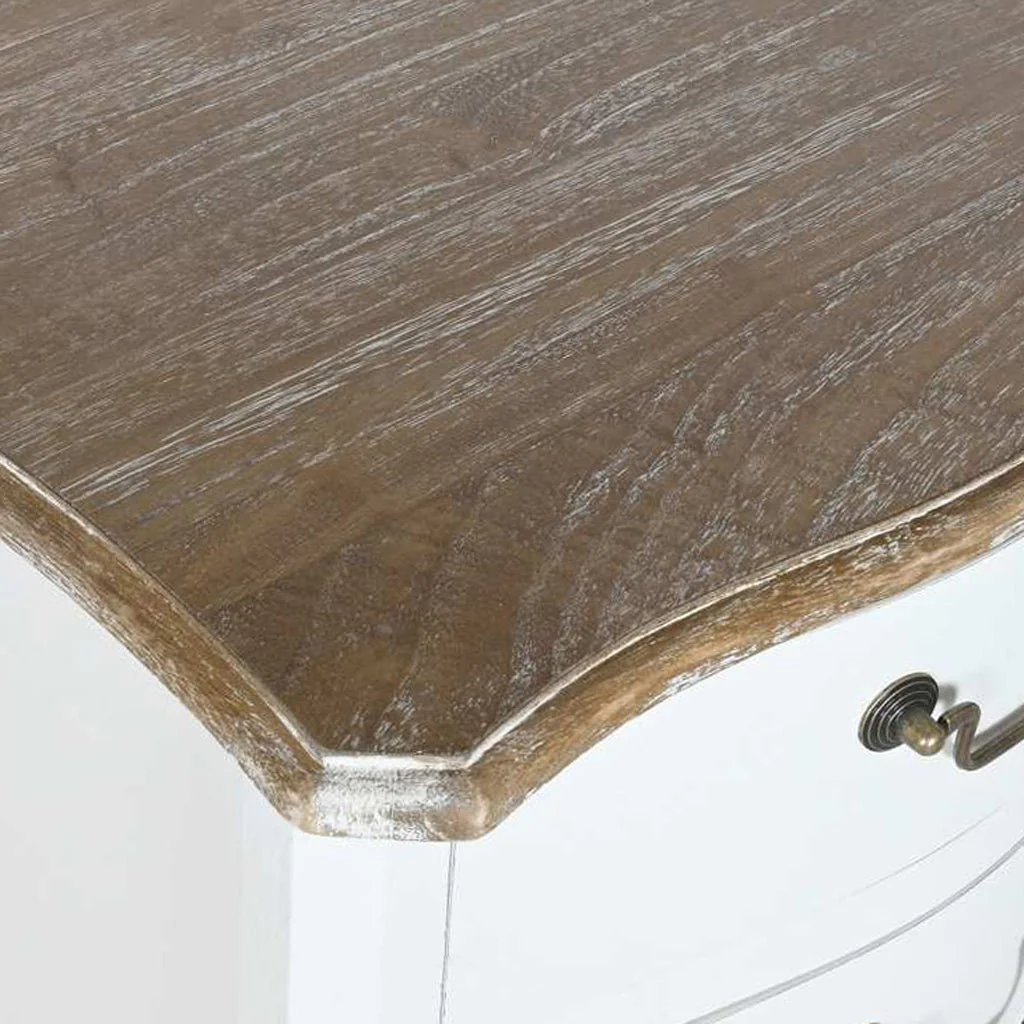 Camiseiro Branco de Madeira com Cinco Gavetas 48x35x100 VERSAILLES - Image 5