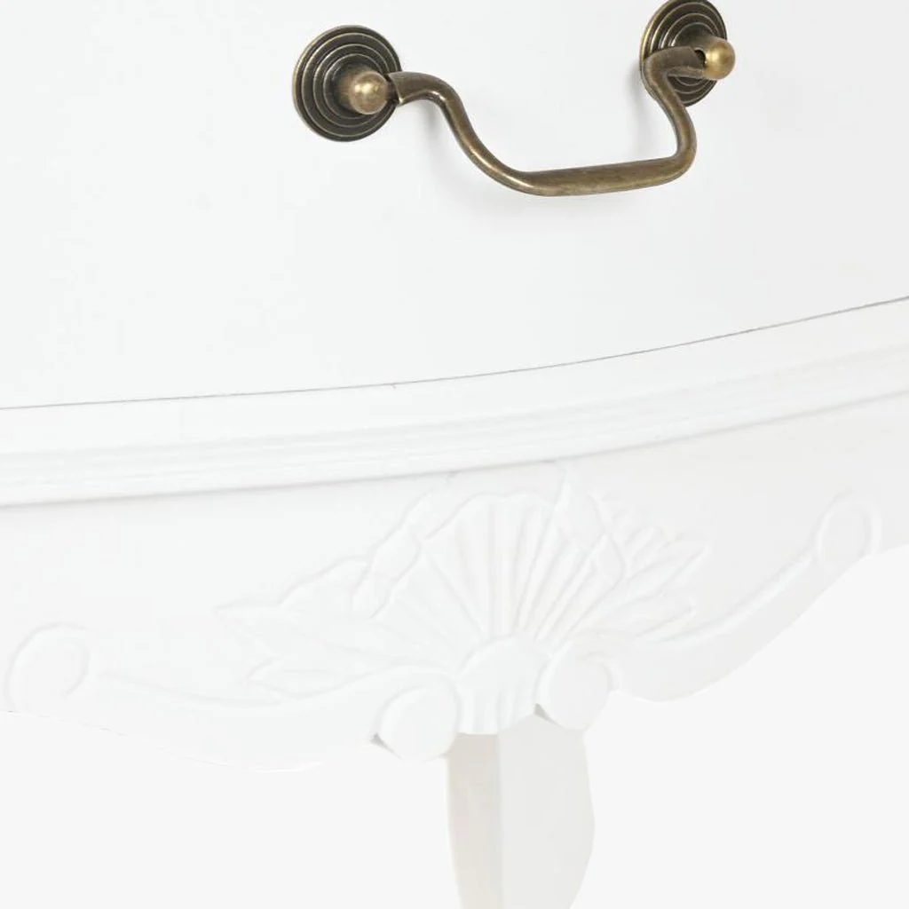 Camiseiro Branco de Madeira com Cinco Gavetas 48x35x100 VERSAILLES - Image 7