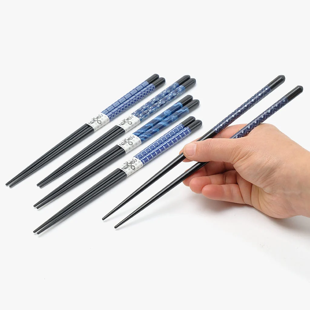 Conjunto de 5 Pauzinhos Azul e Preto CHOPSTICKS - Image 3
