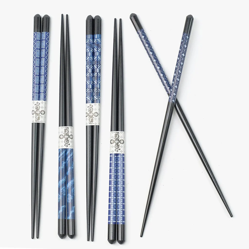 Conjunto de 5 Pauzinhos Azul e Preto CHOPSTICKS - Image 4