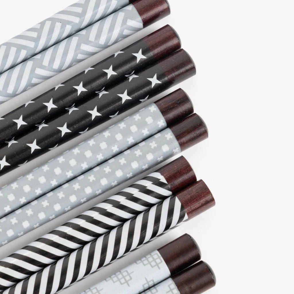Conjunto de 5 Pauzinhos Padrões Preto CHOPSTICKS - Image 3