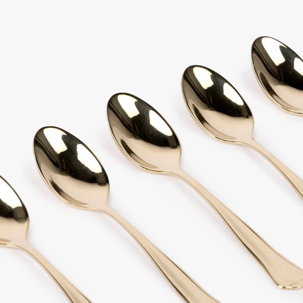 Conjunto 6 Colheres de Café em Aço Inox Dourado MARIE - Image 5