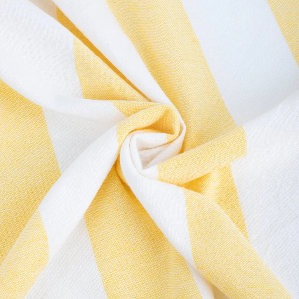 Conjunto de dois Panos de Algodão Riscas Amarelo e Laranja TÂNGER - Image 3