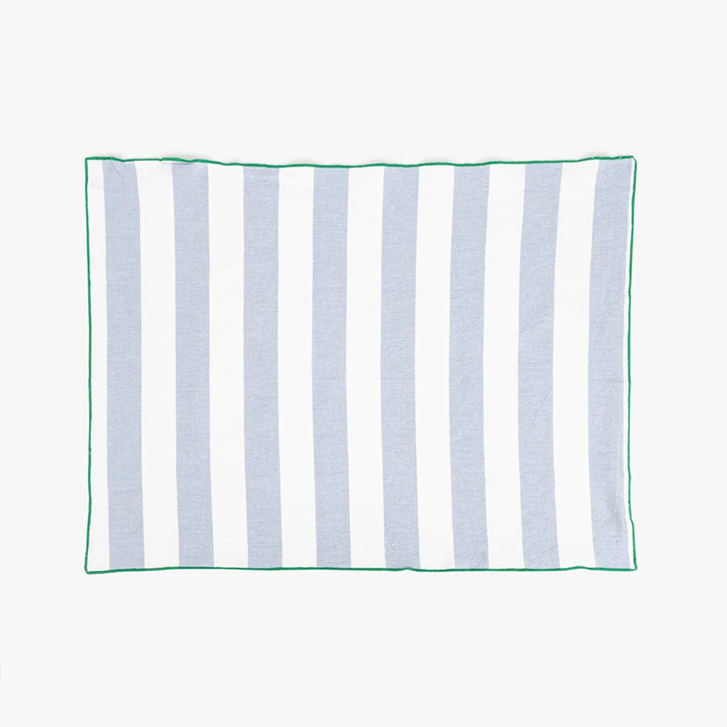 Conjunto de dois Panos de Algodão Riscas Azul e Verde TÂNGER - Image 2