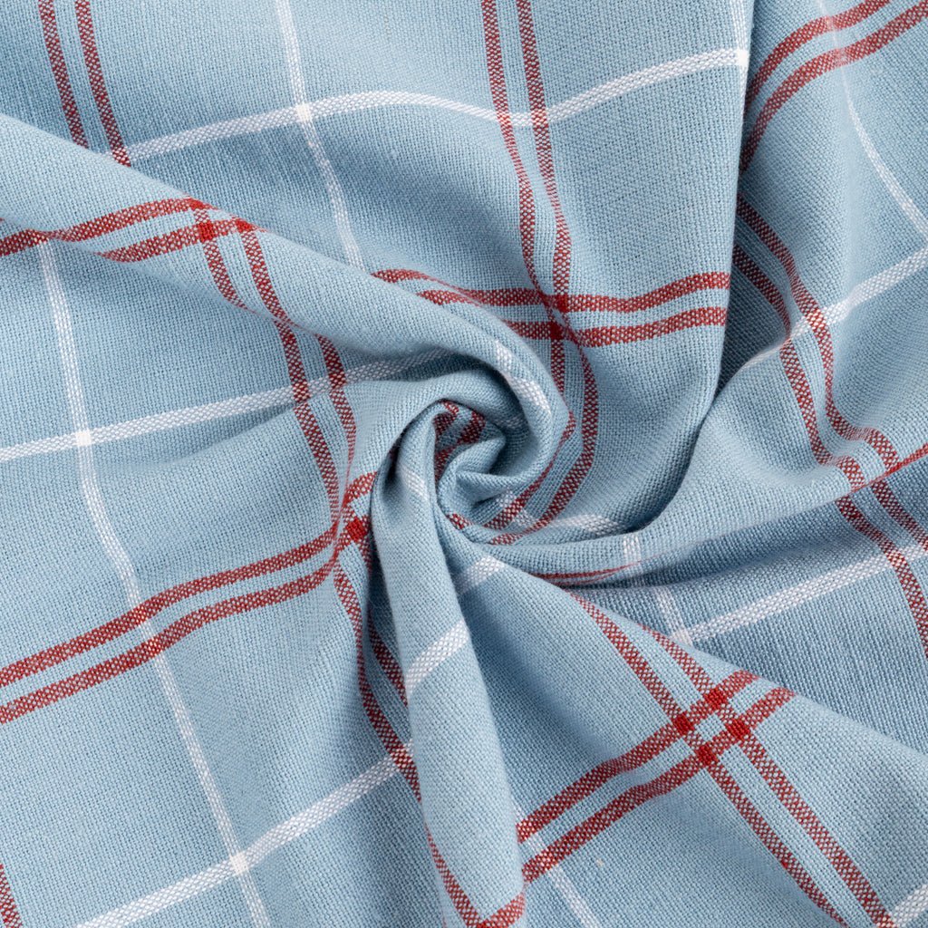 Conjunto de dois panos de Cozinha Xadrez Azul, Bordeaux e Branco CHECKS - Image 3