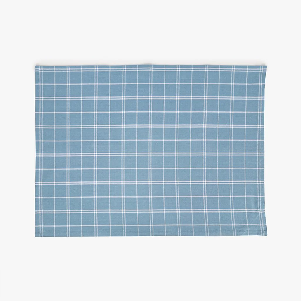Conjunto de dois panos de Cozinha Xadrez Azul, Bordeaux e Branco CHECKS - Image 4
