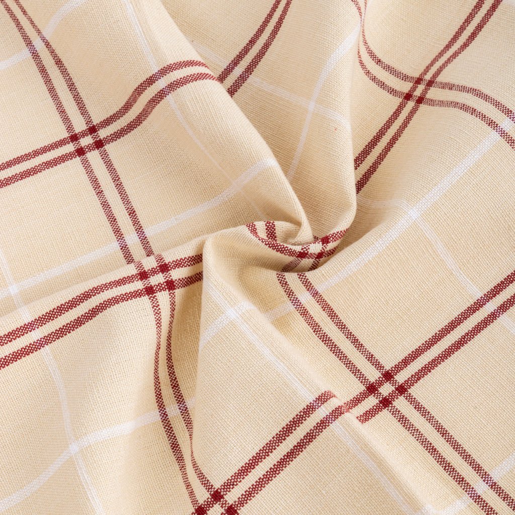 Conjunto de dois panos de Cozinha Xadrez Bege, Bordeaux e Branco CHECKS - Image 5