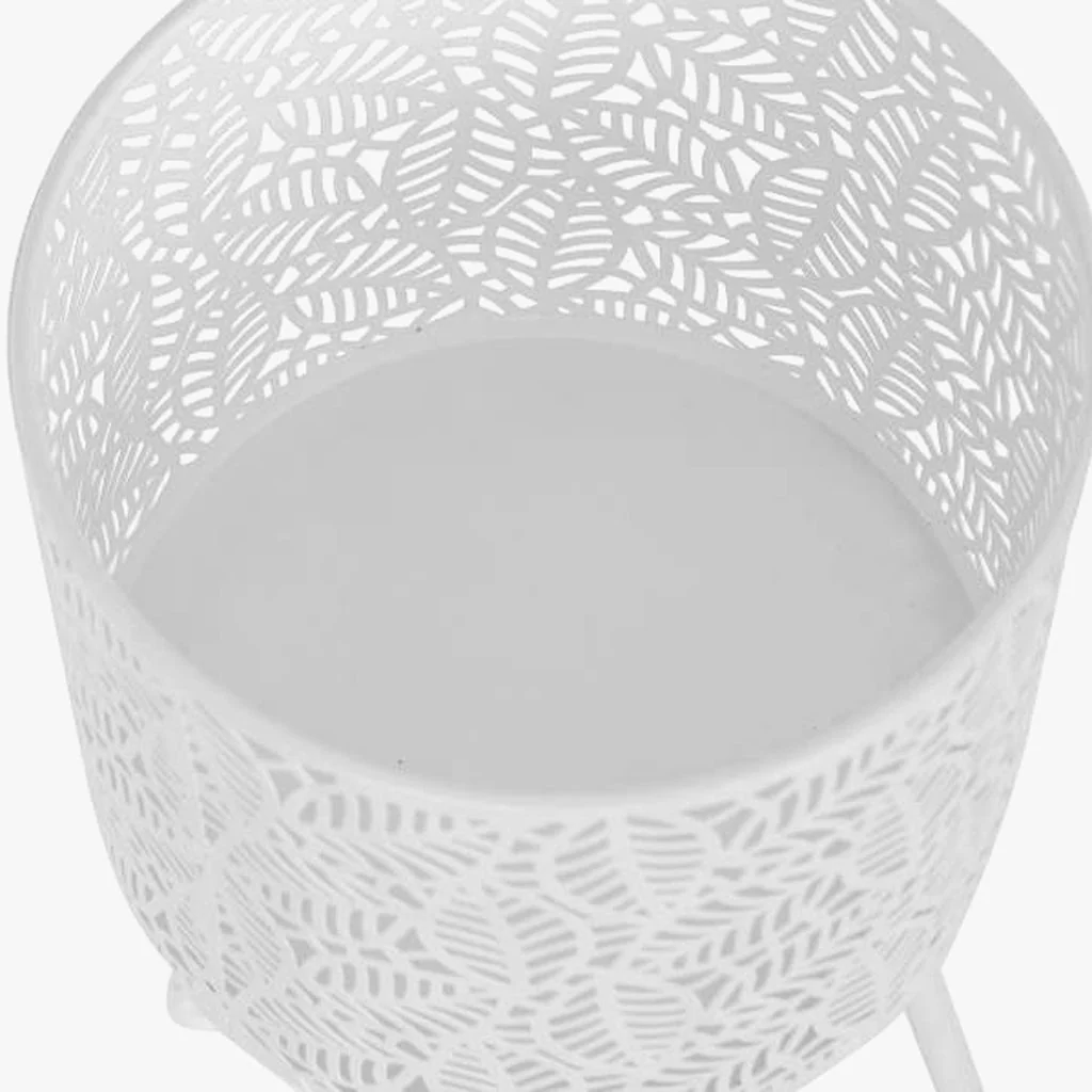 Conjunto de duas floreiras em metal branco REVIVAL - Image 4