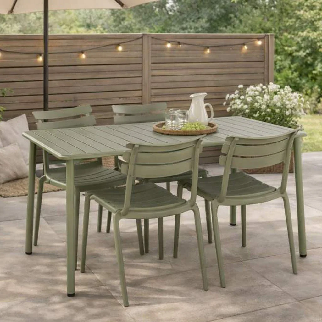 Conjunto de Mesa com 4 cadeiras Verde VITA - Image 4