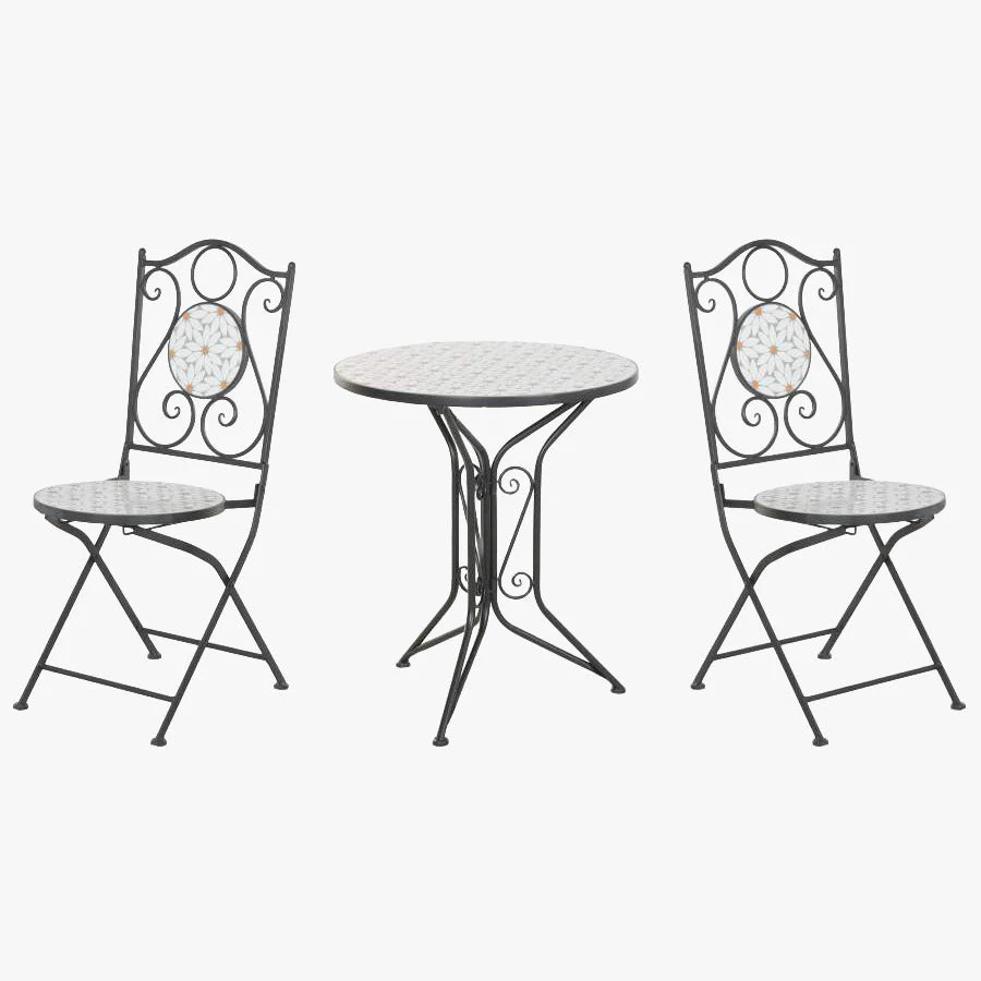 Conjunto de Mesa e Duas Cadeiras Mosaico Flores BLOSSOM - Image 3