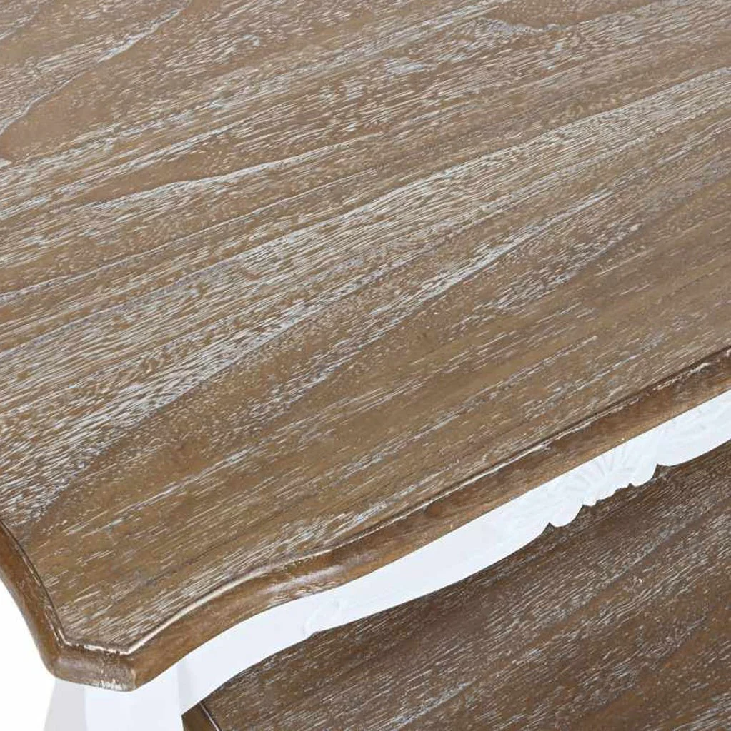 Conjunto de Três Mesas de Apoio Brancas 60X40X61 VERSAILLES - Image 6