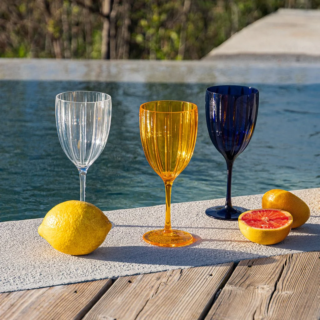 Copo de Acrílico com Pé Azul 410 ml VITORIA - Image 4