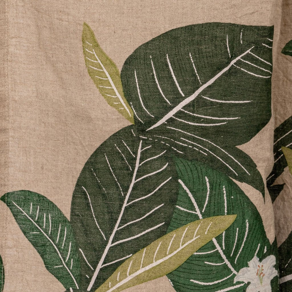 Cortinado de Linho Bege com Folhas GREEN SENSE - Image 4