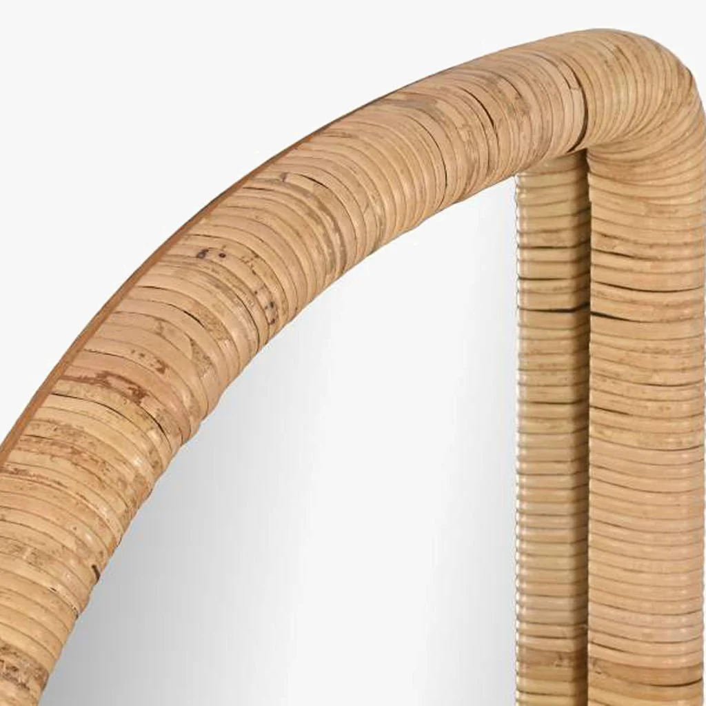 Espelho Rosto Rattan 50x120 PALHA - Image 2