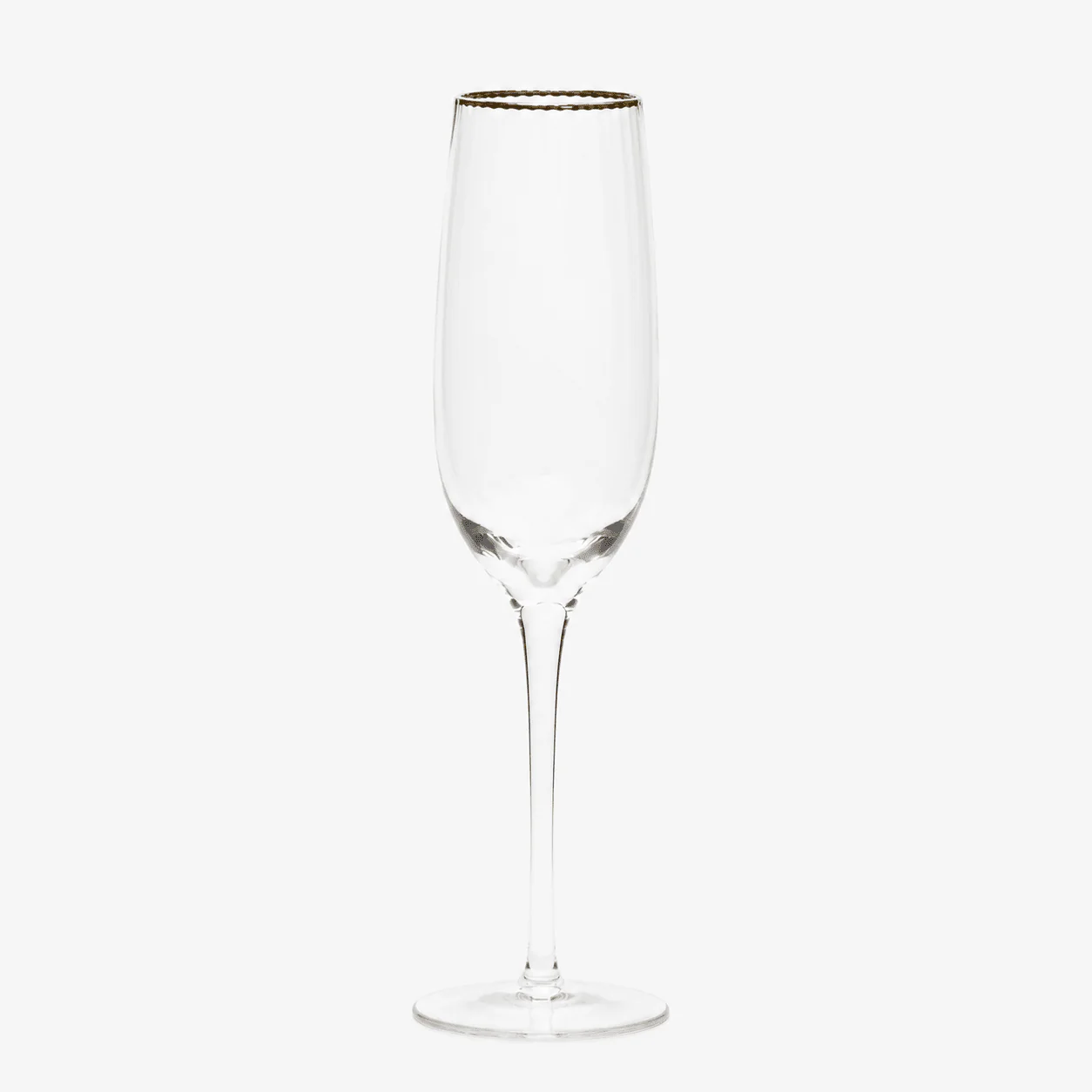 Flute de Vidro com bordo dourado VINTAGE