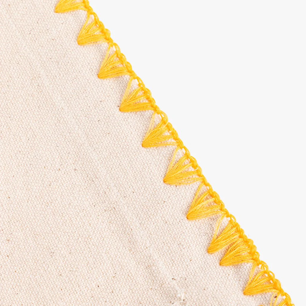 Individual de Algodão Bege com Bordado Amarelo PORTOBELLO - Image 3