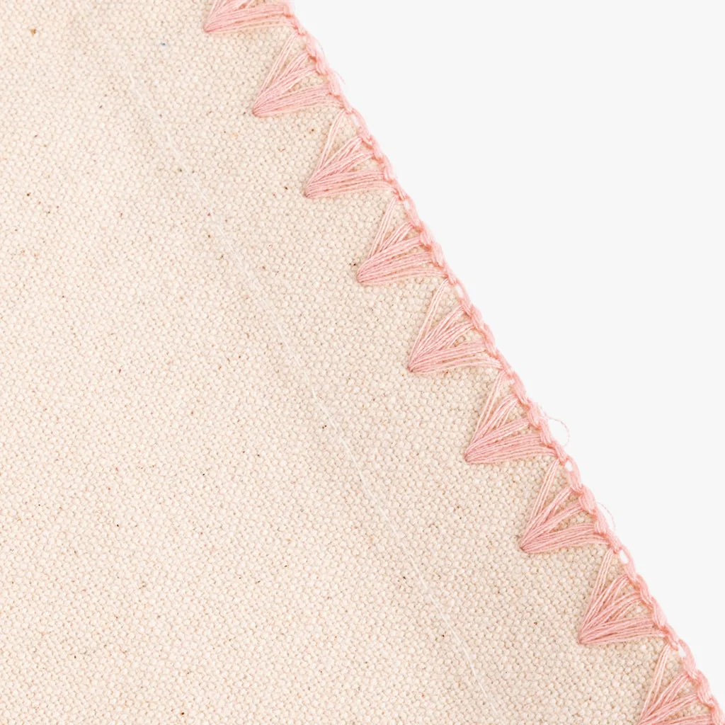 Individual de Algodão Bege com Bordado Rosa PORTOBELLO - Image 3