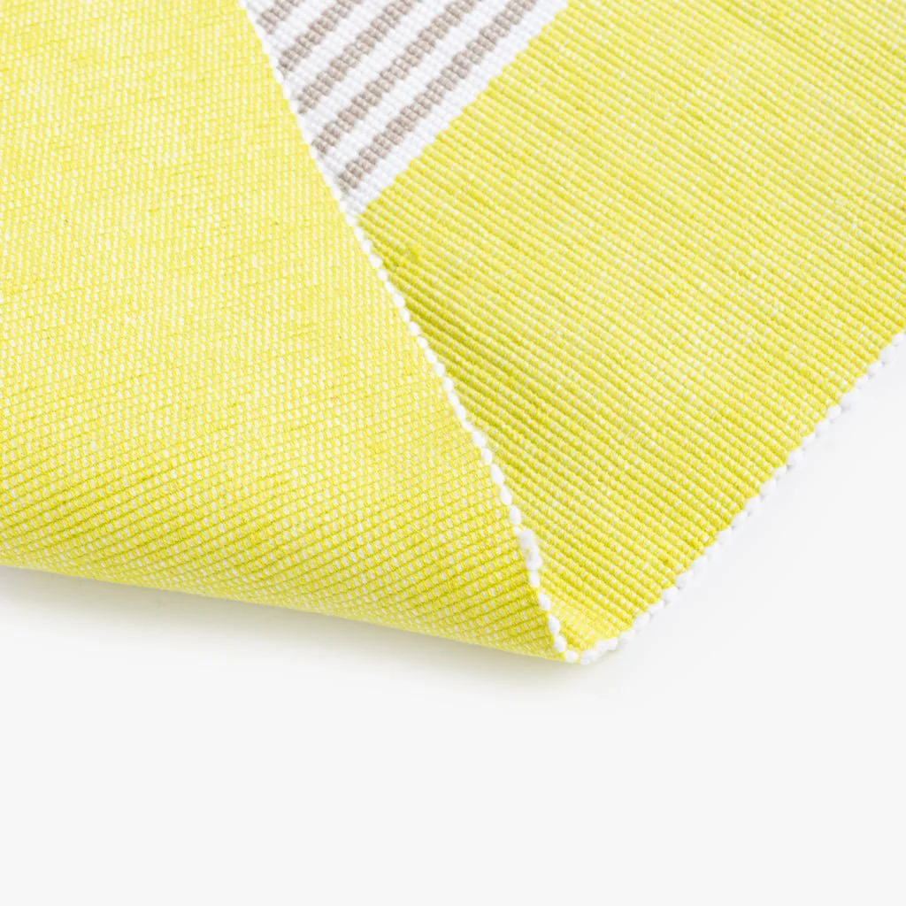 Individual de Algodão Riscas Amarelo e Bege 30x50 KERALA - Image 3