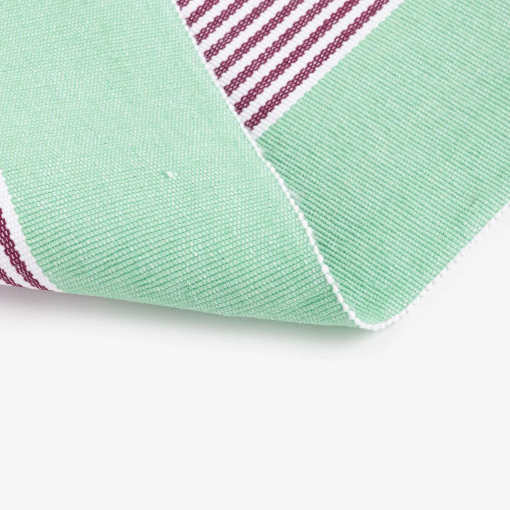 Individual de Algodão Riscas Violeta e Verde 30x50 KERALA - Image 3