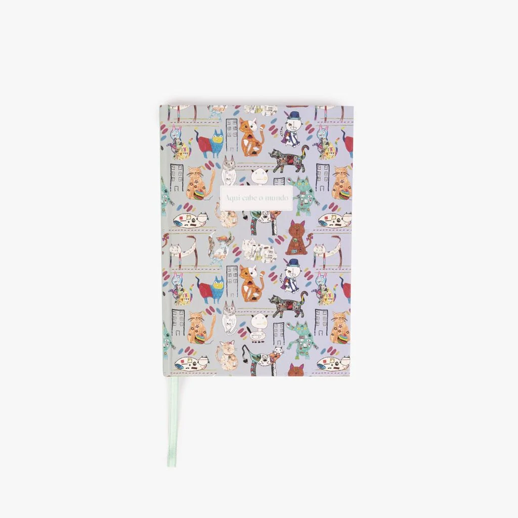 Journal Gatos A5 – Aqui Cabe o Mundo | Design by Gato Preto x APSA - Image 2