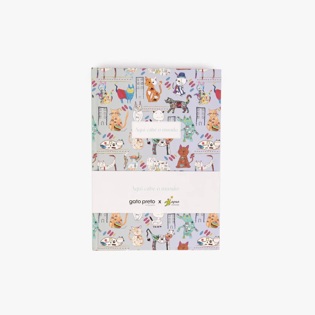 Journal Gatos A5 – Aqui Cabe o Mundo | Design by Gato Preto x APSA - Image 3