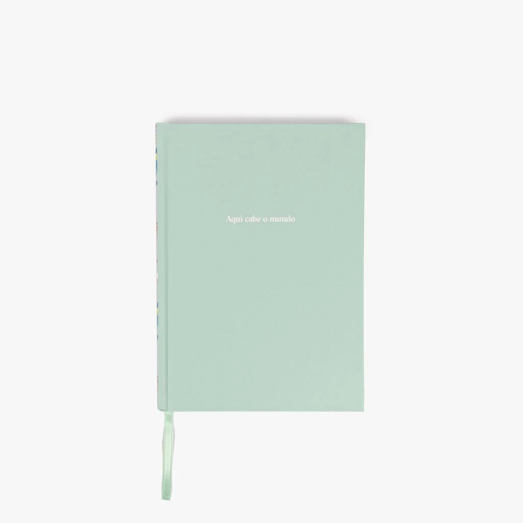 Journal Gatos Verde A5 – Aqui Cabe o Mundo | Design by Gato Preto x APSA