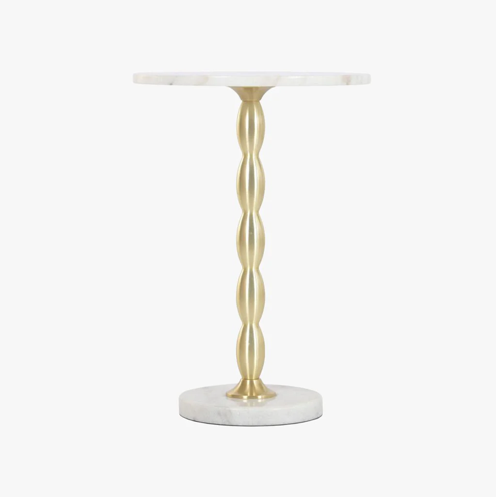 Mesa de Apoio Clássica Mármore com Pé Dourado VERSAILLES - Image 4