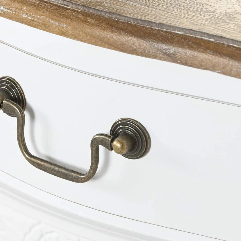 Mesa de Cabeceira Branca com Uma Gaveta 48x35x69 VERSAILLES - Image 6