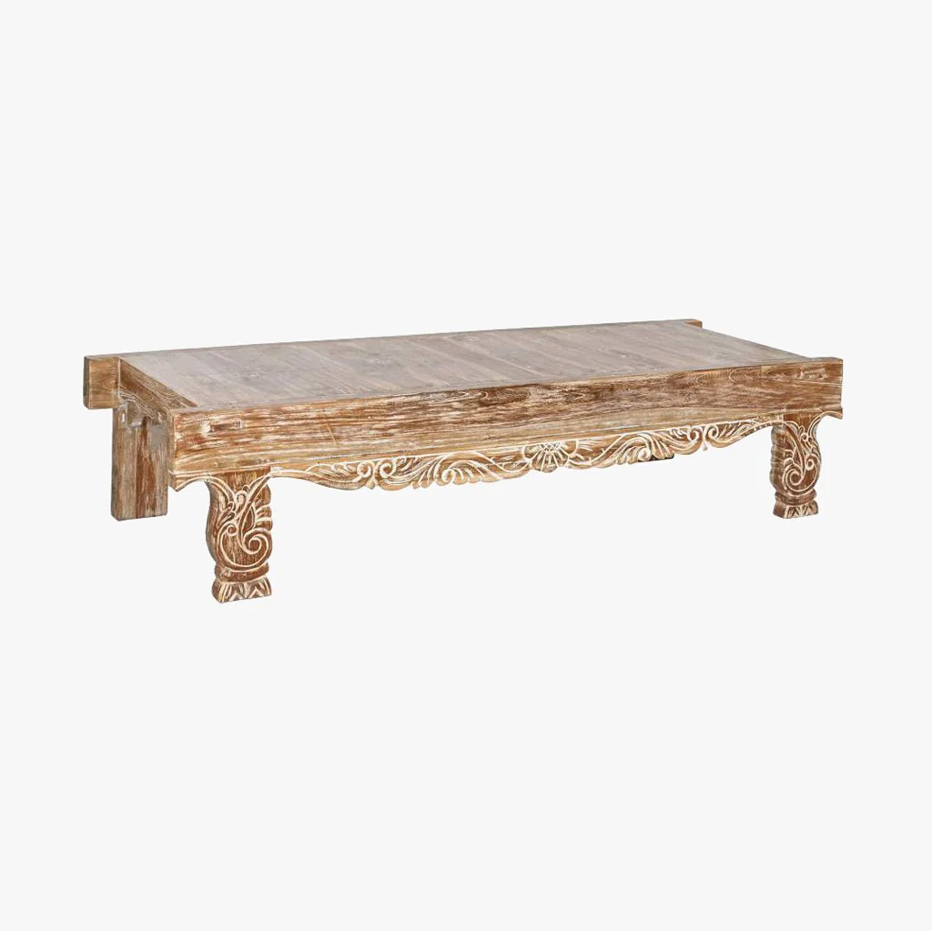 Mesa de Centro Oriental Madeira Cravada 140x98 cm OSAKA - Image 2