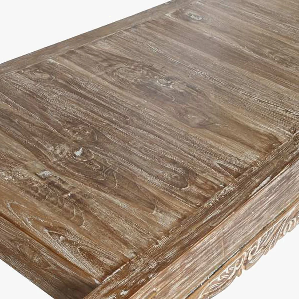 Mesa de Centro Oriental Madeira Cravada 140x98 cm OSAKA - Image 4