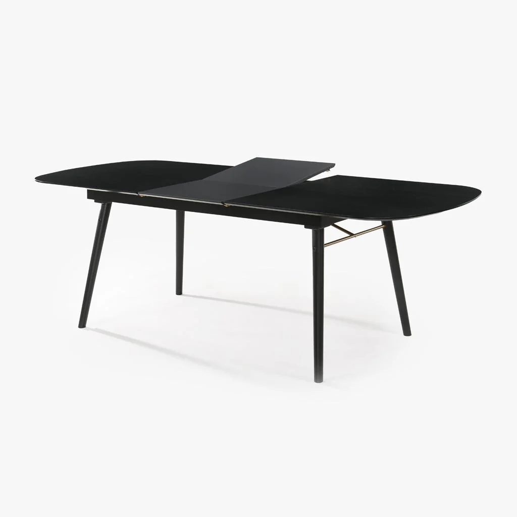 Mesa de Refeição Extensível Preta  PERLIS - Image 2