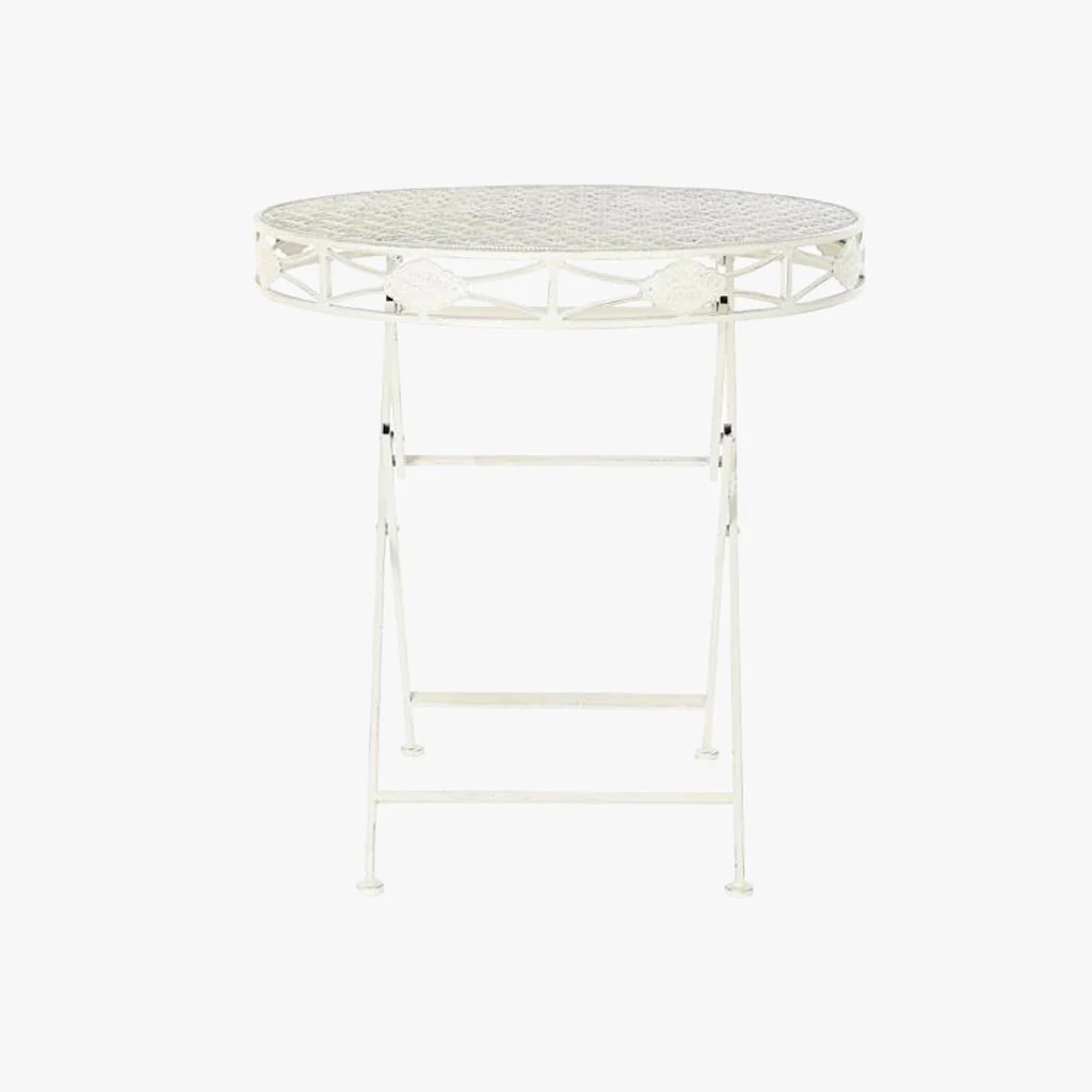 Mesa de Metal de Exterior Ø70x73 cm | Romantic Garden - Image 3