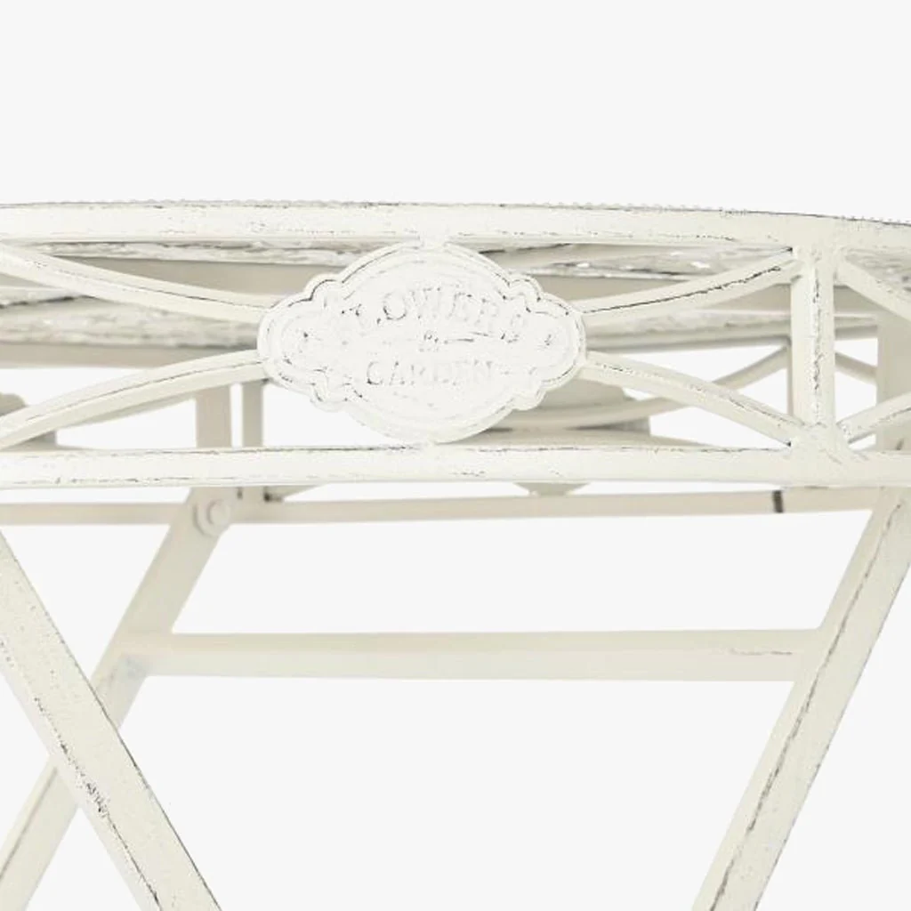 Mesa de Metal de Exterior Ø70x73 cm | Romantic Garden - Image 5