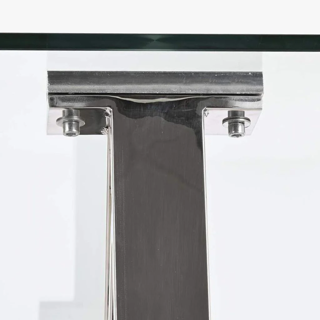 Mesa de Jantar em Vidro com Estrutura Cromada | 180X90X75 | PRISMA - Image 5