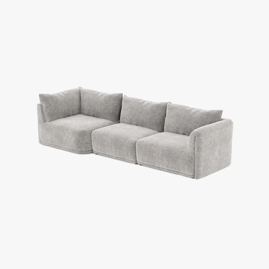 Módulo de Canto Cinza Sofá Modular COTILLARD - Image 11