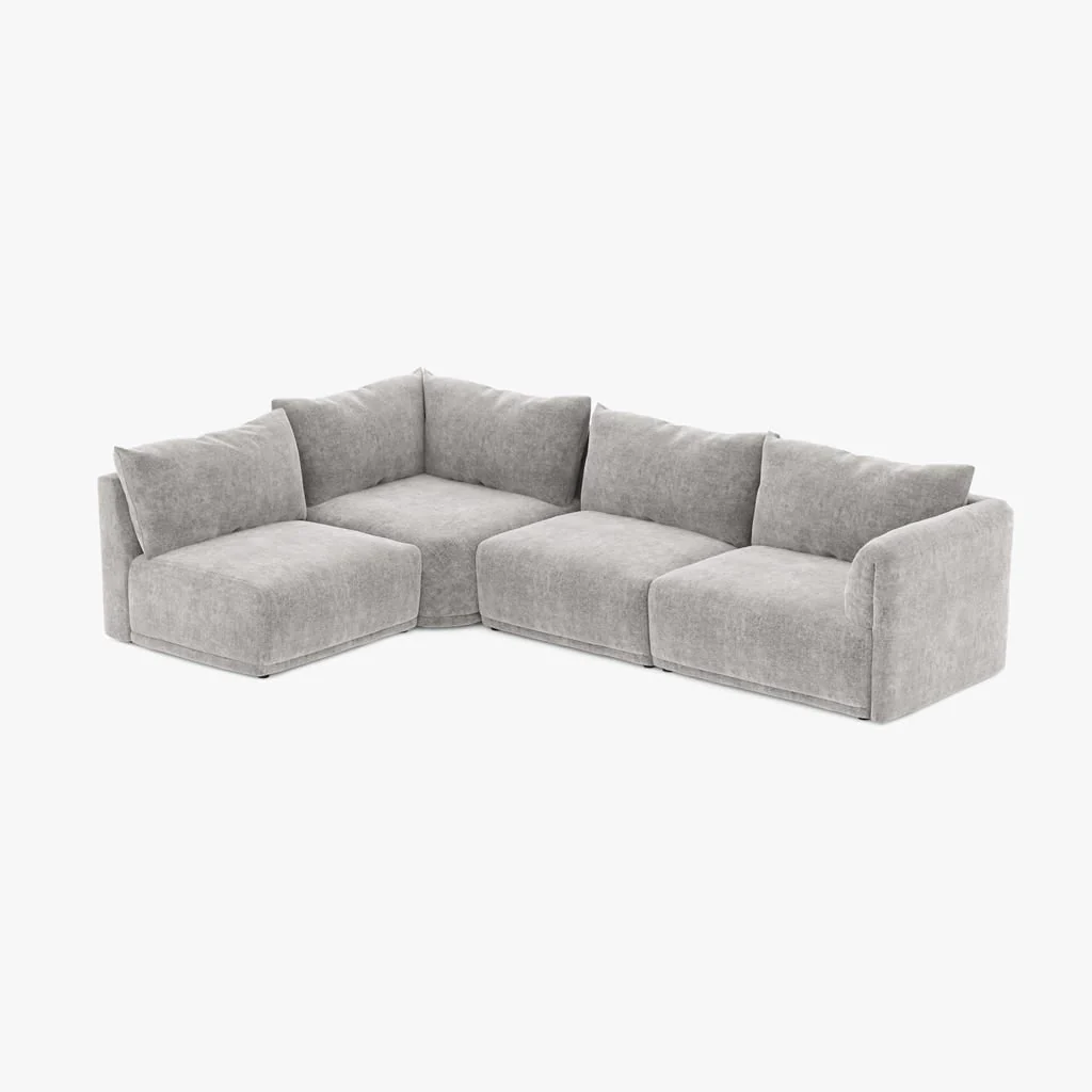 Módulo de Canto Cinza Sofá Modular COTILLARD - Image 12
