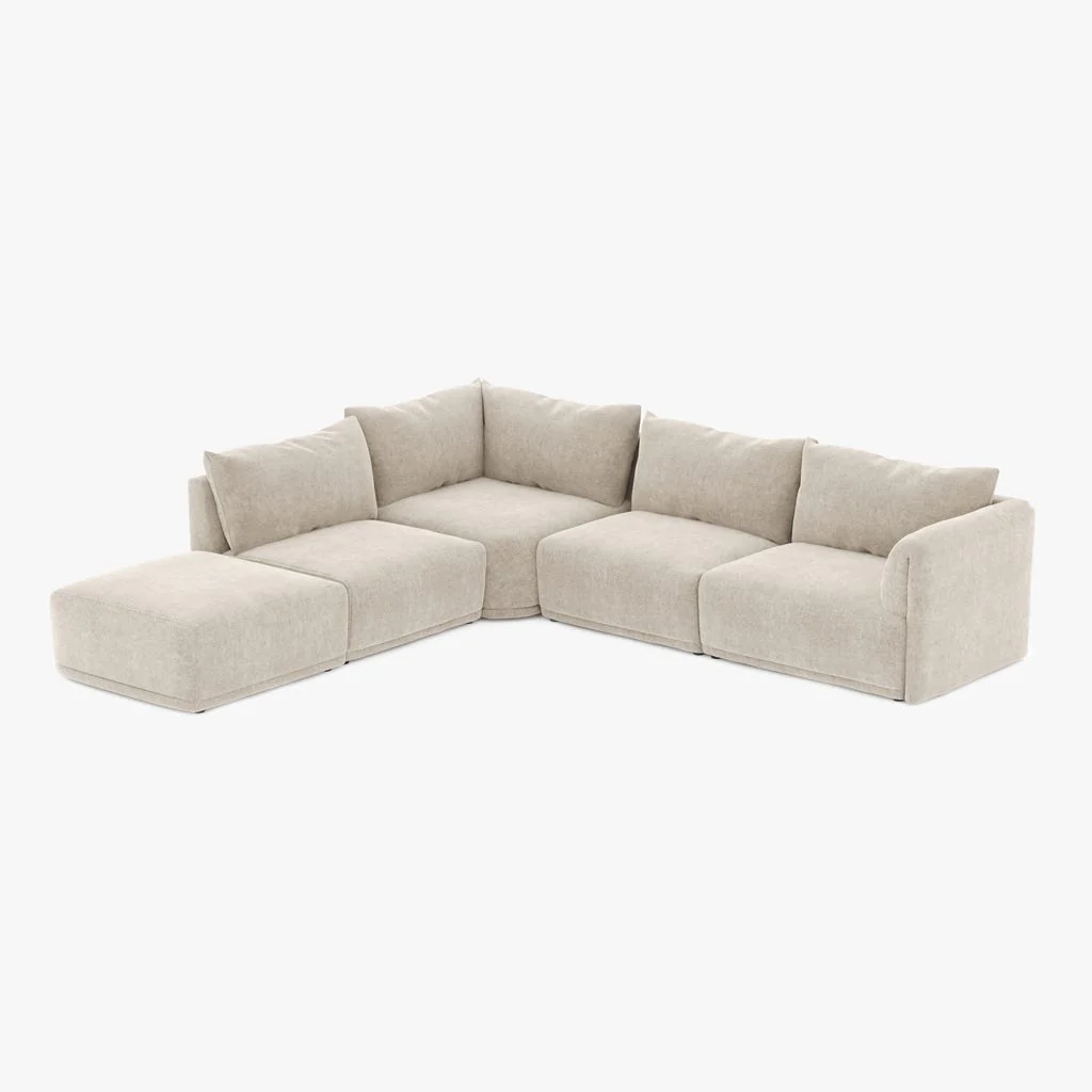 Módulo Pouf Bege COTILLARD - Image 8