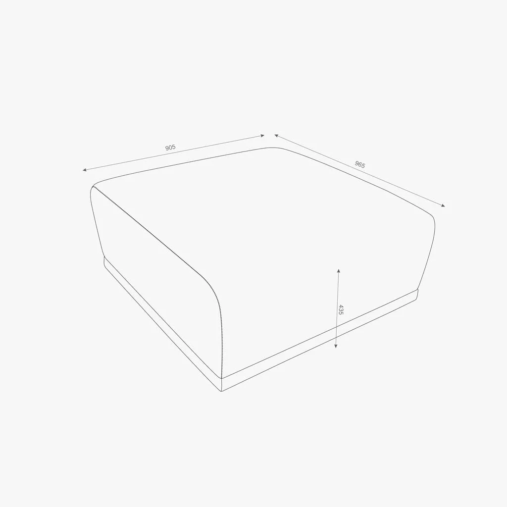 Módulo Pouf Cinza Sofá Modular COTILLARD - Image 11