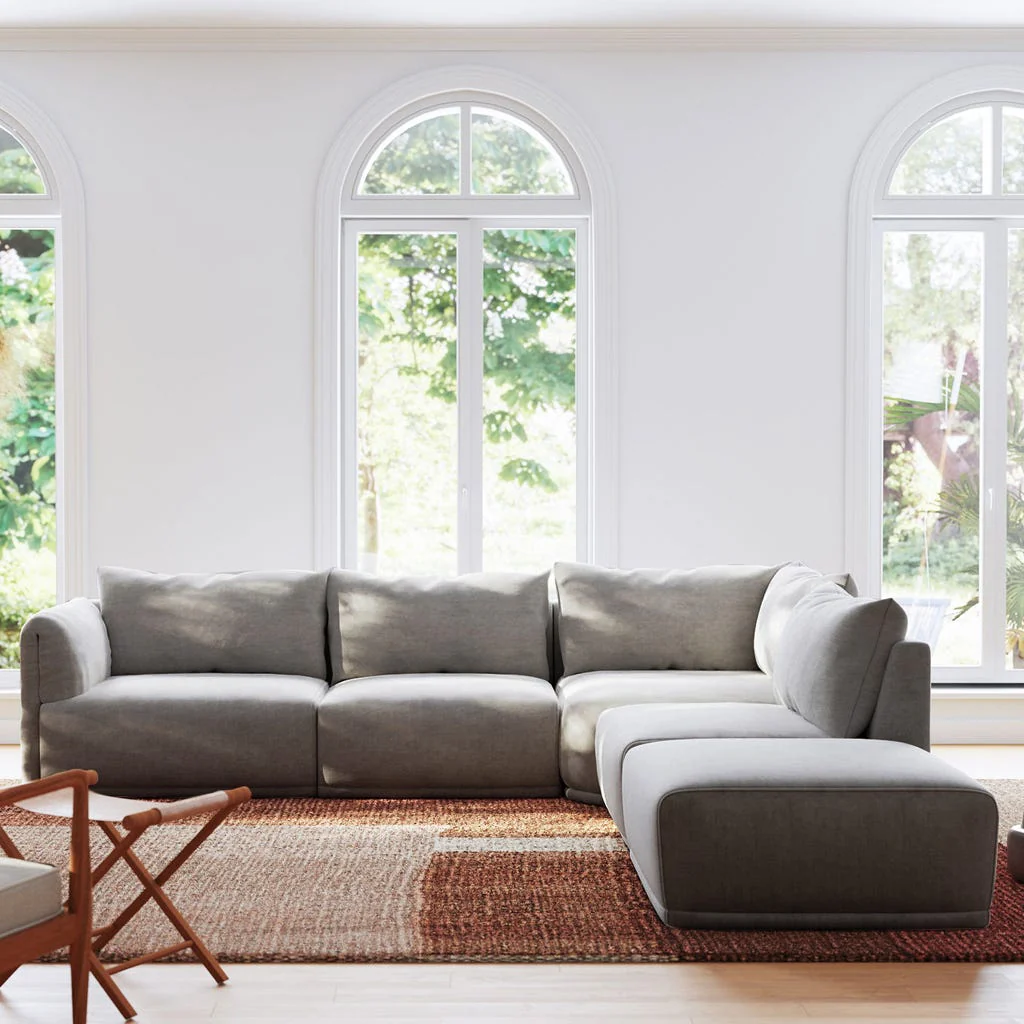 Módulo Pouf Cinza Sofá Modular COTILLARD - Image 14