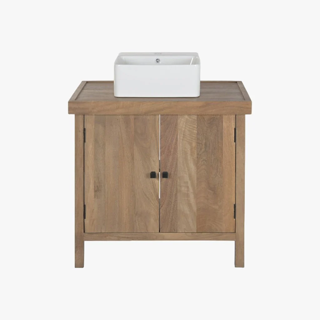 Móvel Banho Madeira com Lavatório 81x56x95 CLEAR