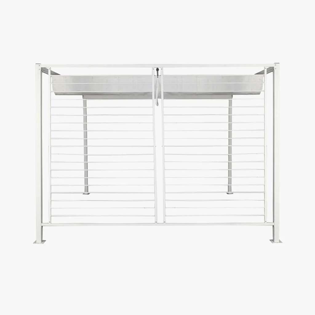 Pérgola de Exterior Branca 296×296×225 cm HORIZON - Image 3