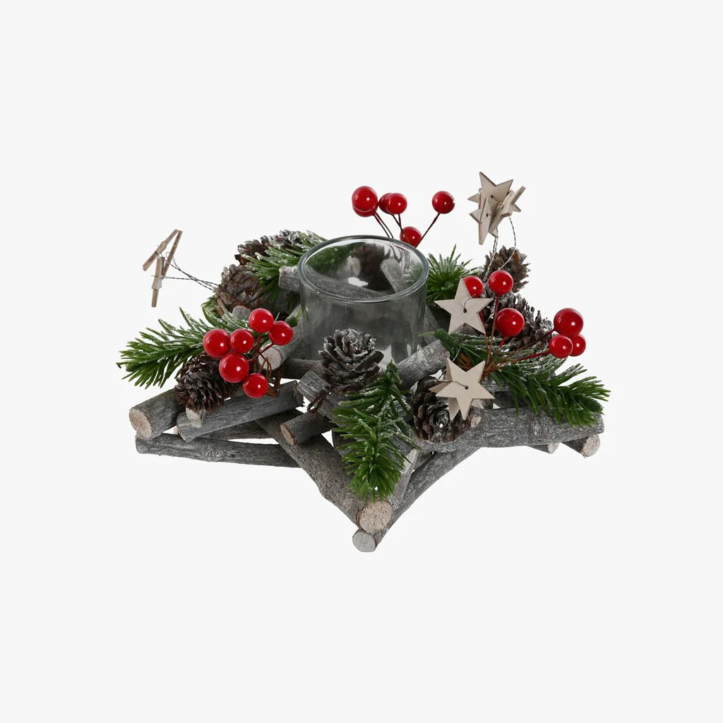 Porta Velas Estrela 20cm ALPINE