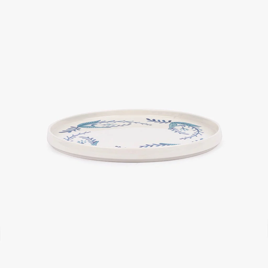 Prato Raso New Bone China BLUE BIRD - Image 2