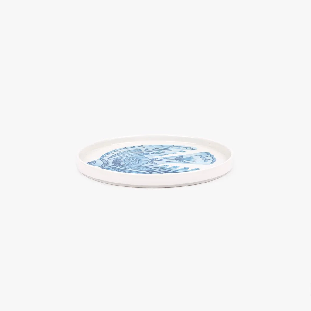 Prato de Sobremesa New Bone China BLUE BIRD - Image 3