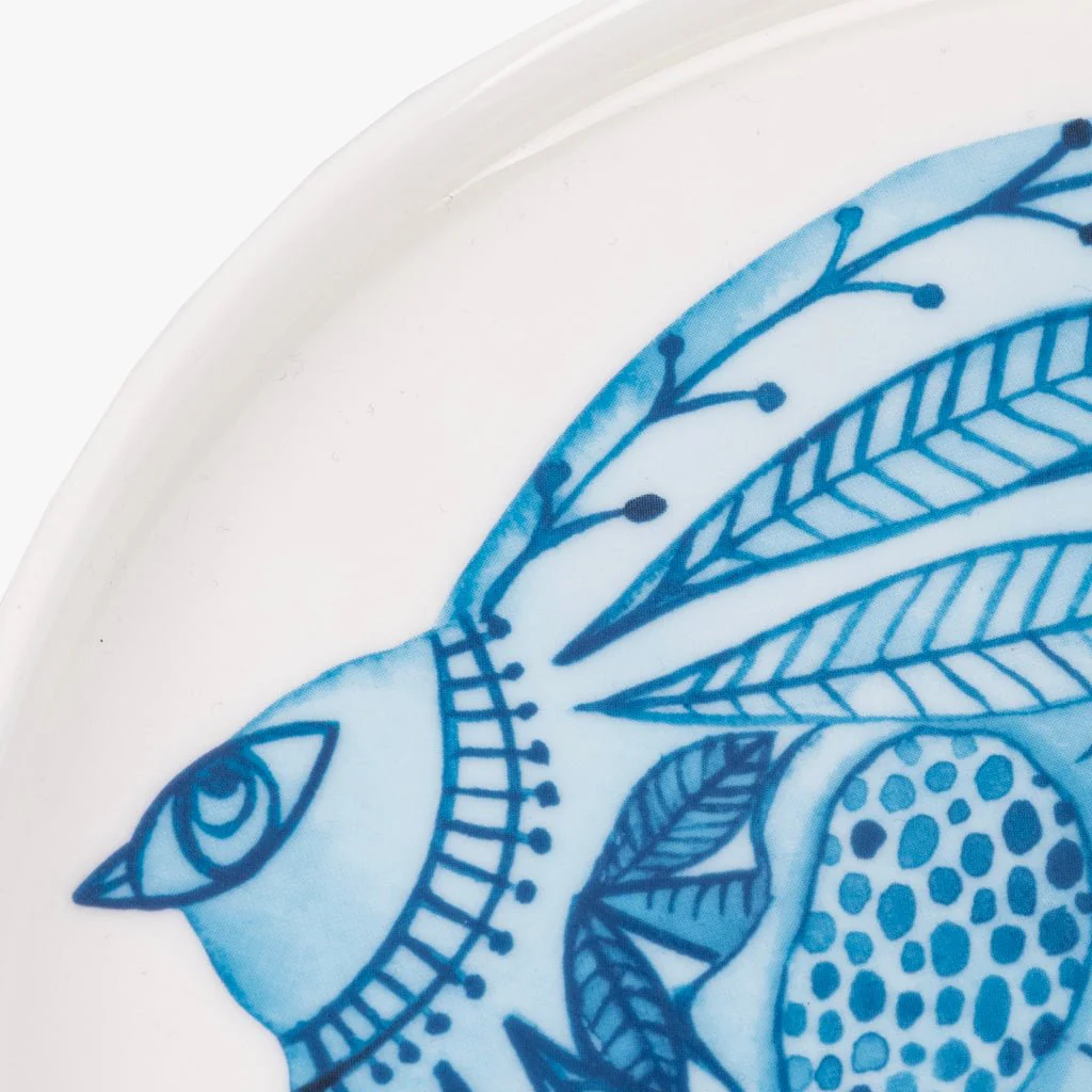 Prato de Sobremesa New Bone China BLUE BIRD - Image 4