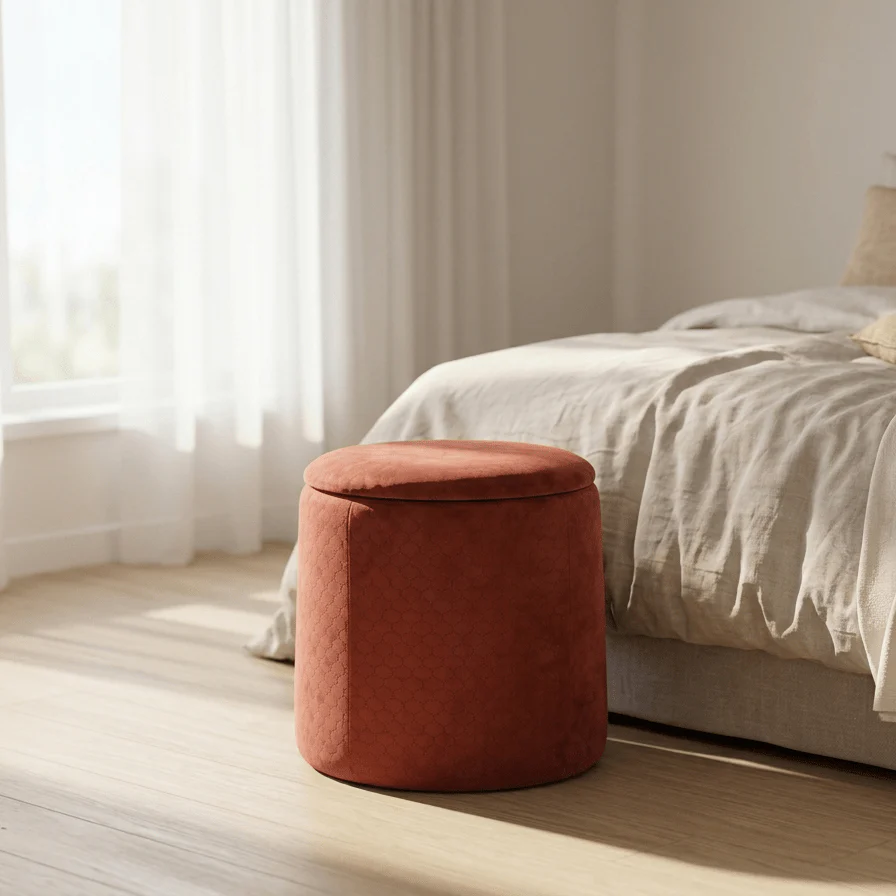 Pouf Tijolo de Veludo com padrão e arrumação LUCENA