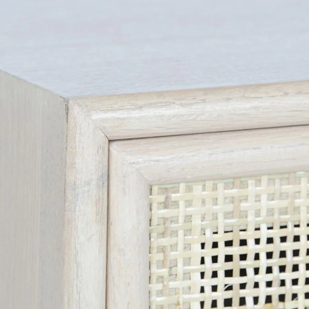 Secretária Madeira e Rattan Natural 120x42,5x78 | Coleção NÓRDIS - Image 7