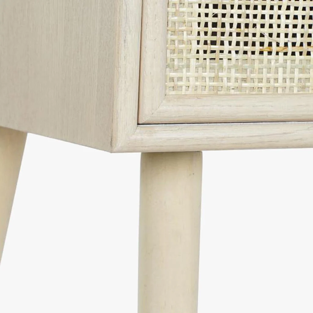 Secretária Madeira e Rattan Natural 120x42,5x78 | Coleção NÓRDIS - Image 8