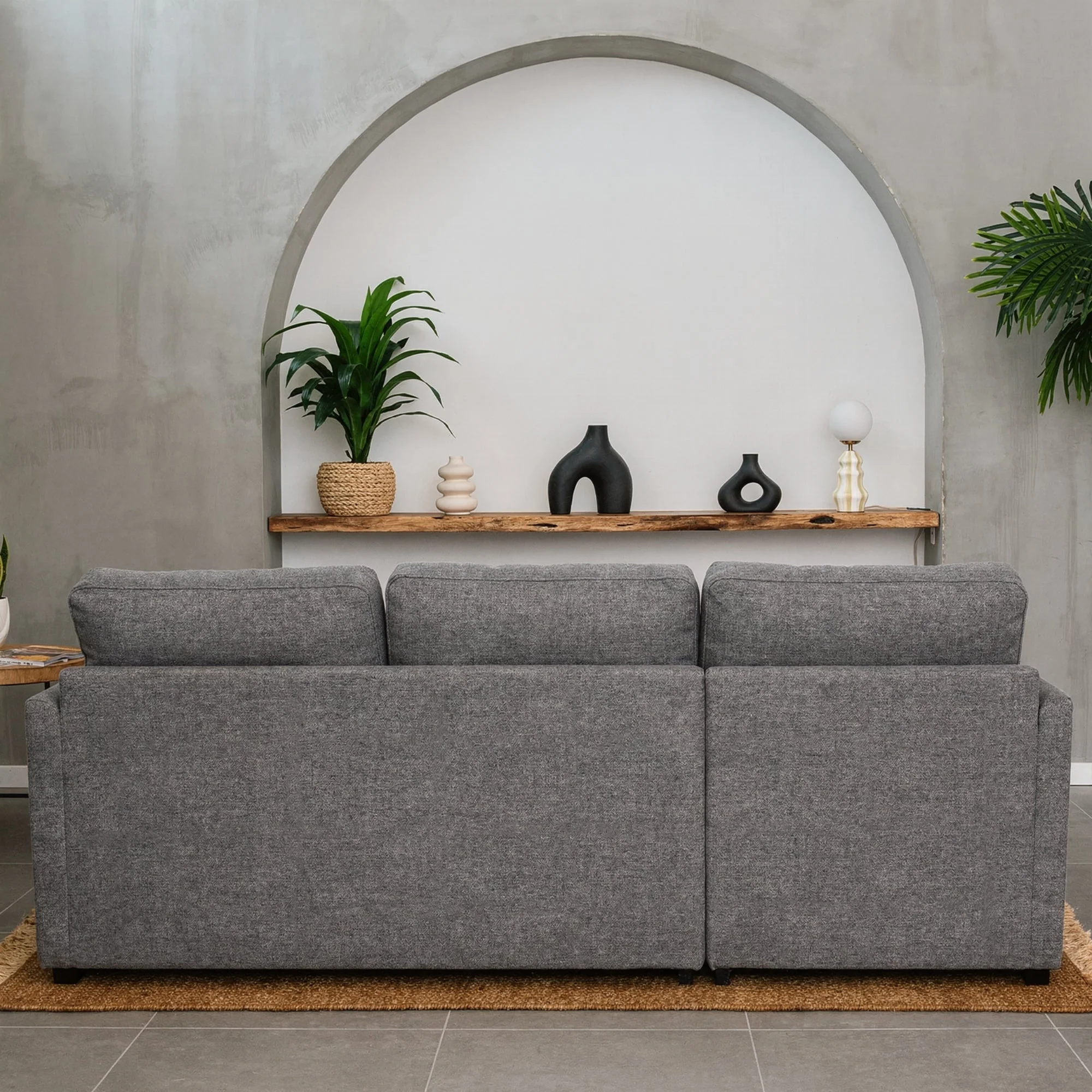 Sofá Cama 3 Lugares com Chaise Longue Reversível GOSLING - Image 8